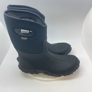 BOGS Parker Mid‎ Calf Boots Mens 13 Black Waterproof Snow Boot Workwear Shoes